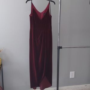 Formal Red Velvet Dress